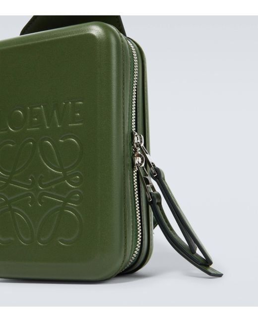 Loewe Green Molded Sling Leather Crossbody Bag for men
