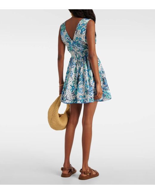 Poupette Blue Bedrucktes Minikleid Bessie