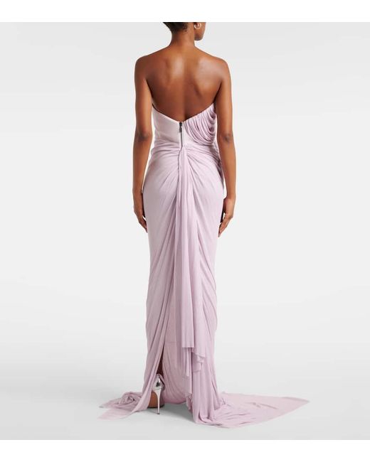 Maticevski Pink Systema Draped Jersey Gown