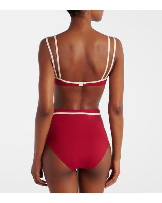 Eres Red Cheryl High-Rise Bikini Bottoms