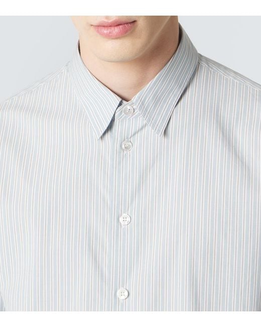 Giorgio Armani White Archivio Striped Cotton Shirt for men