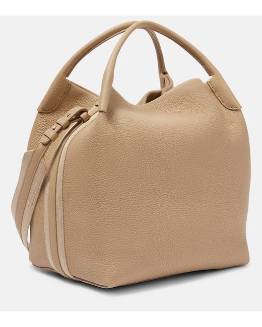 Loro Piana Natural Bale Large Leather Tote Bag