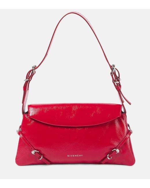 Givenchy P'Tit Voyou Small Leather Shoulder Bag in Red | Lyst