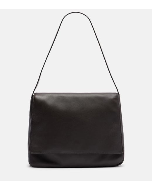 The Row Black Nuance Two Leather Shoulder Bag