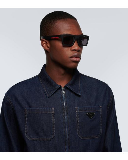 Prada Blue Square Sunglasses for men