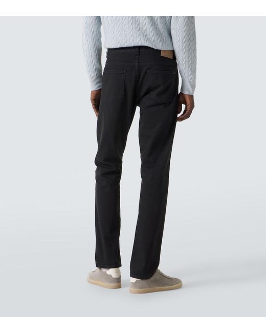 Canali Black Slim Jeans for men