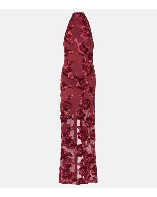 Abito Lungo Con Scollo All'Americana di ROTATE BIRGER CHRISTENSEN in Red