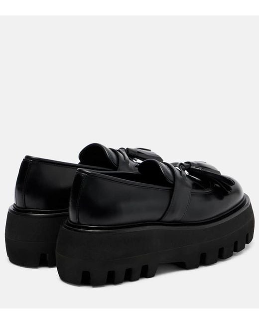 Alexander McQueen Black Sofa Leather Platform Loafers