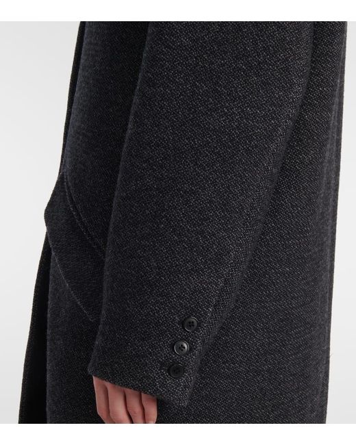 Isabel Marant Black Mantel Eris Aus Einem Wollgemisch