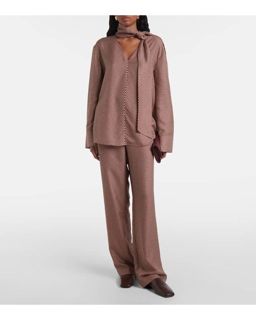 Joseph Brown Gerade High-Rise-Hose Aus Seide