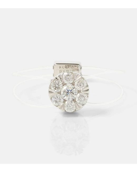 PERSÉE White Ring Floating Pear aus 18kt Weissgold mit Diamanten