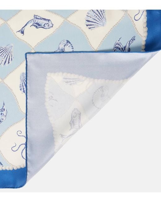 ALÉMAIS Blue Tuch Pia Aus Seide