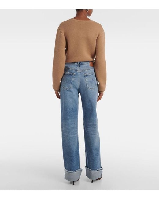 AG Jeans Blue Kora High-Rise Wide-Leg Jeans