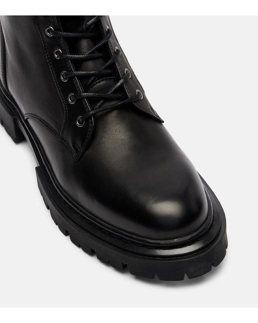 Staud Black Henry Leather Combat Boots