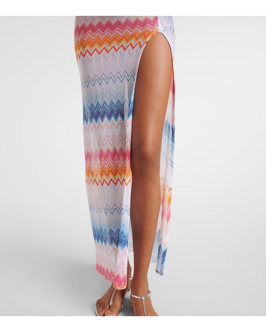 Vestido con motivo en zigzag Missoni de color White