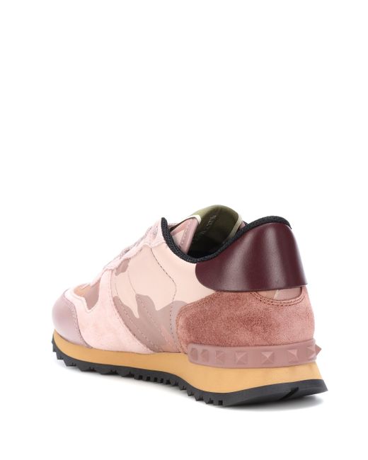 valentino camouflage sneakers pink