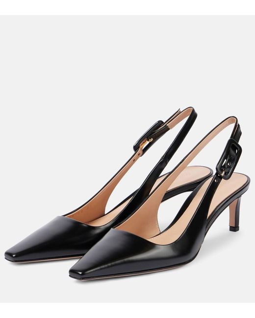 Gianvito Rossi Black Lindsay 55 Patent Leather Pumps