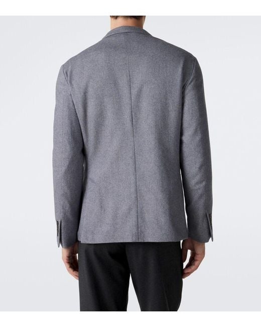 Eleventy Gray Wool, Cotton, And Cashmere Blazer for men