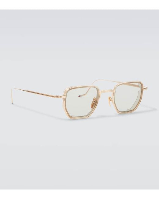 Jacques Marie Mage Metallic Atkins Square Sunglasses for men