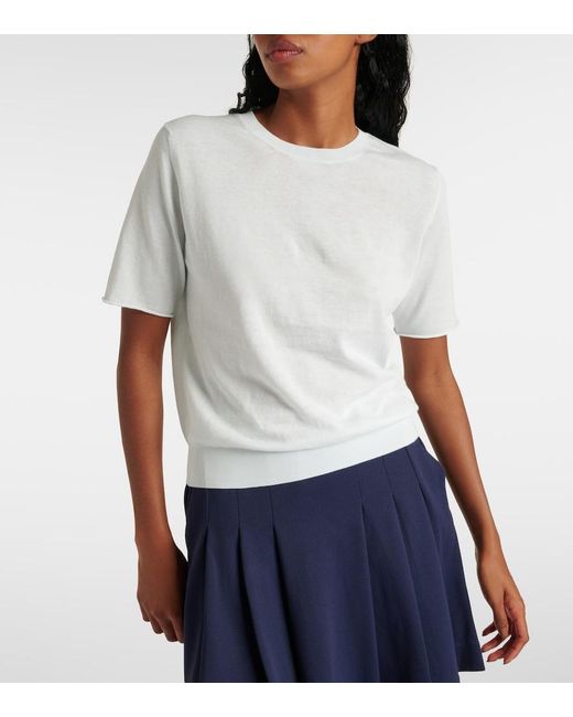 Jersey De Algodon Tory Burch de color White