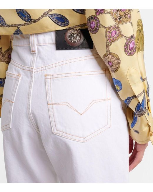 Versace White Straight Jeans