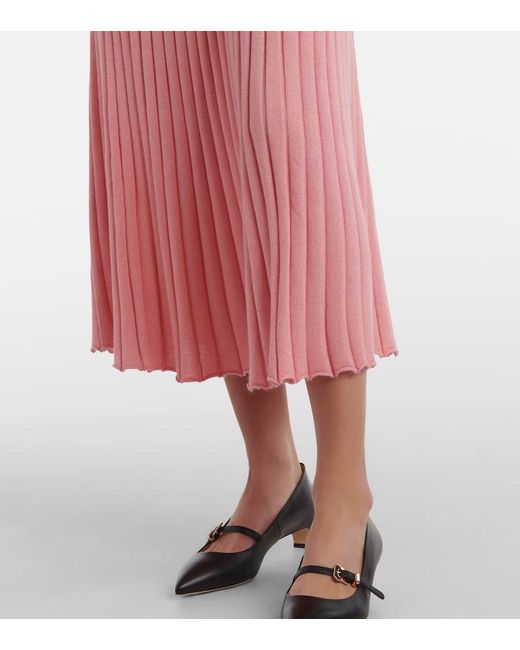 Vestido Largo Amor De Cachemir Y Seda Gabriela Hearst de color Pink