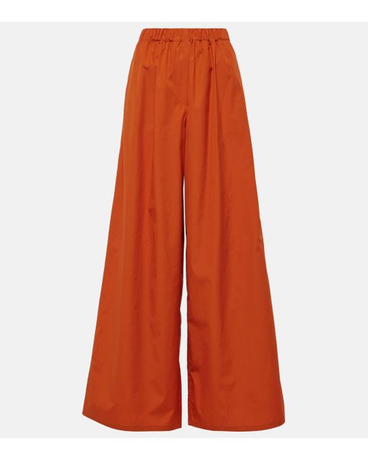 Max Mara Orange Navigli High-rise Cotton Wide-leg Pants