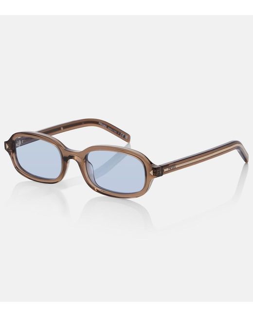 Prada Blue Rectangular Sunglasses