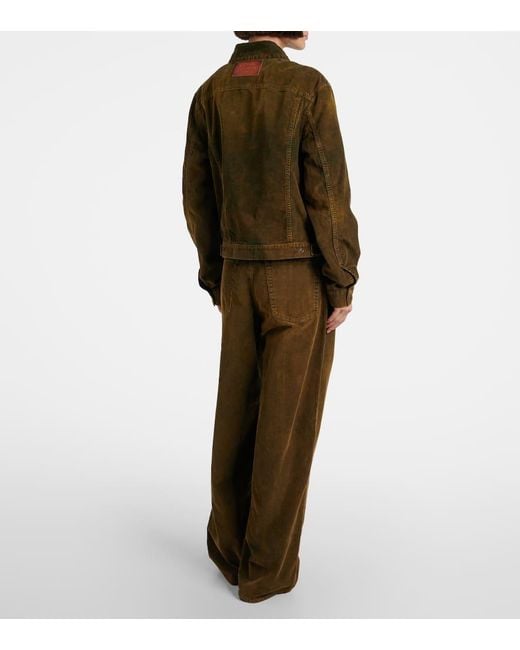 Acne Green Cotton Corduroy Jacket