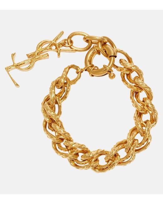 Pulsera De Cadena Cassandre Saint Laurent de color Metallic