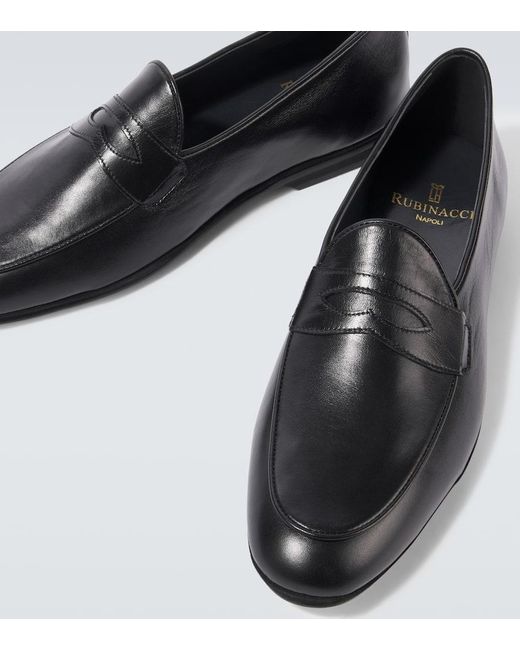 Rubinacci Loafers Aus Leder in Black für Herren