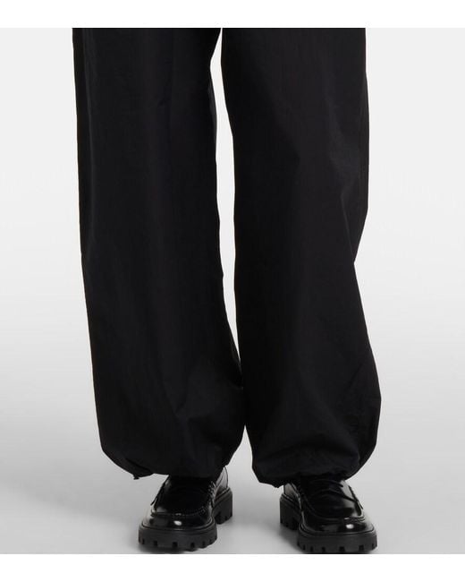 Wardrobe NYC Black High-Rise Cotton-Blend Wide-Leg Pants