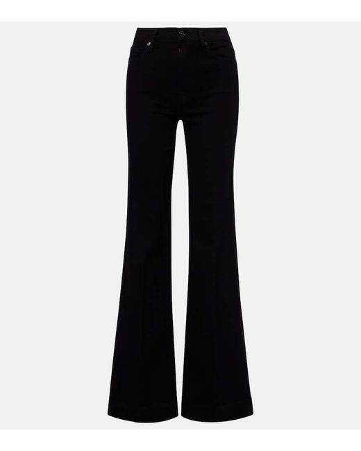 Jeans Anchos Modern Dojo De Tiro Alto 7 For All Mankind de color Black