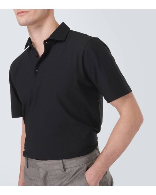 Lardini Black Cotton Polo Shirt for men