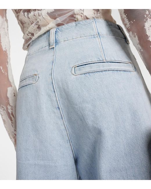 Citizens of Humanity Blue Payton High-Rise Twill Wide-Leg Pants