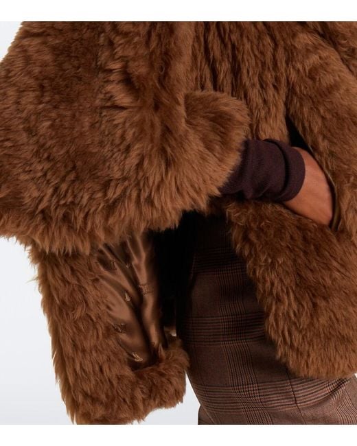 Max Mara Brown Shearling Jacket