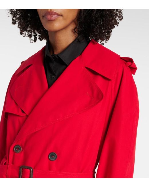 Wardrobe NYC Red Cotton Trench Coat