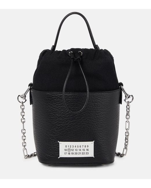Maison Margiela Black 5Ac Leather Bucket Bag