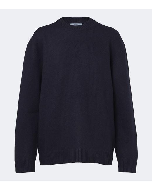 Prada Blue Virgin Wool Sweater