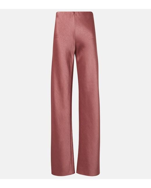 Vince Red Weite Hose Aus Satin
