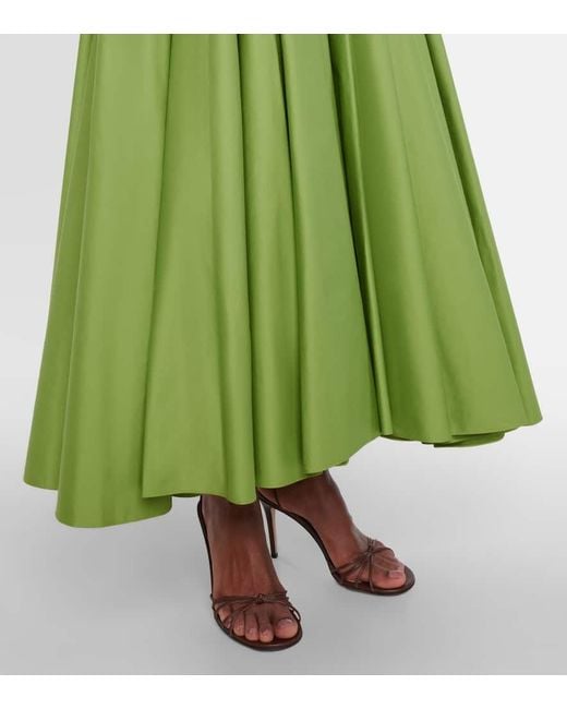 Oscar de la Renta Green Robe Aus Baumwolle