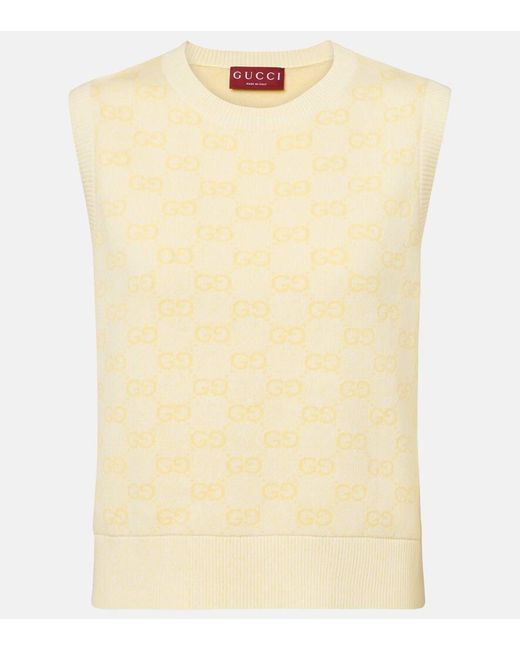 Jersey En Mezcla De Algodon Con Gg Gucci de color Natural