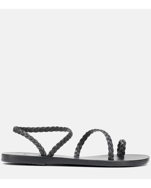 Ancient Greek Sandals Black Eleftheria Sandals