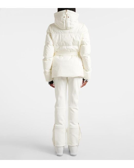 Jet Set White Chamonix Belted Ski Jacket