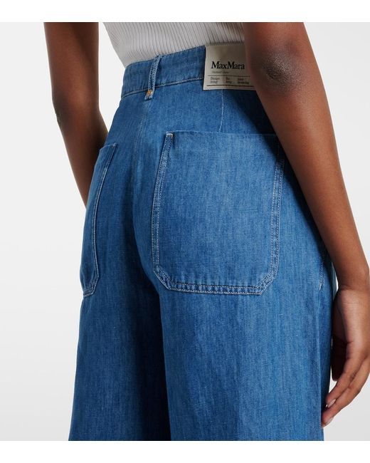 Max Mara Blue Astice Wide-Leg Jeans