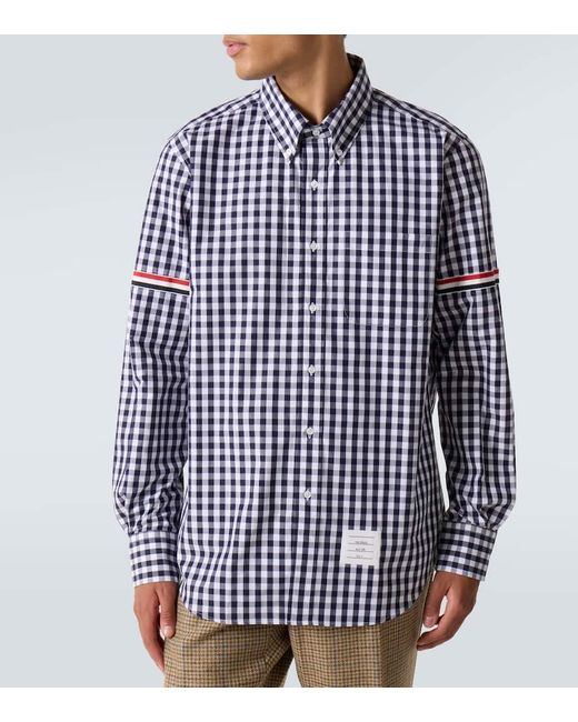 Thom Browne Hemd Stripe Oxford Armband Aus Baumwolle in Blue für Herren