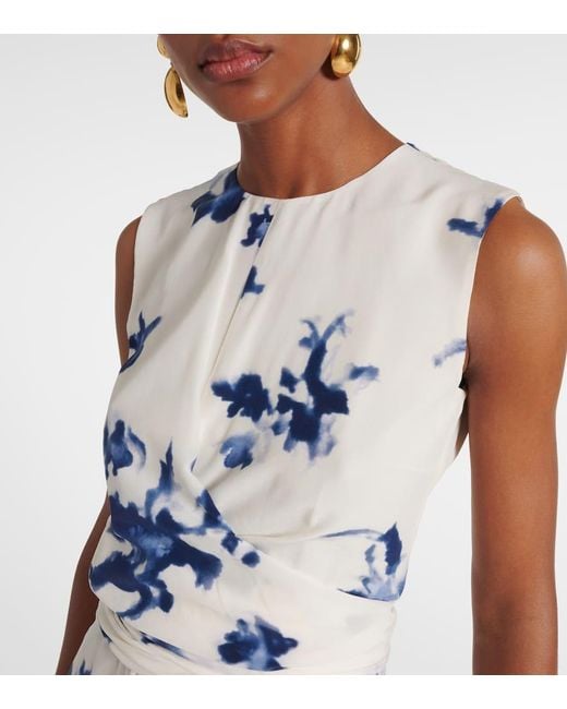 Altuzarra Blue Wickelkleid Penny Aus Seide
