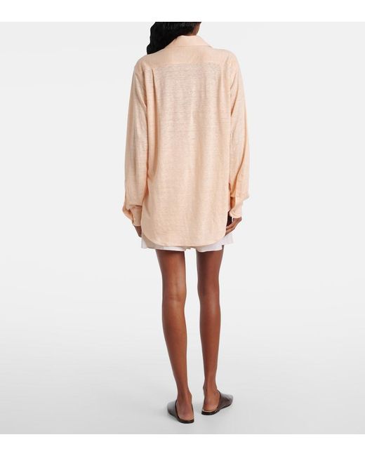 Loro Piana Natural Andre Linen Jersey Shirt