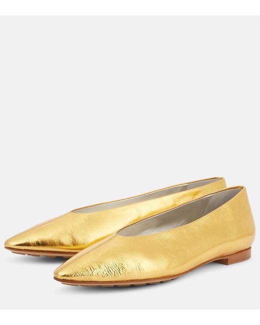 Bottega Veneta Yellow Ballet Flat