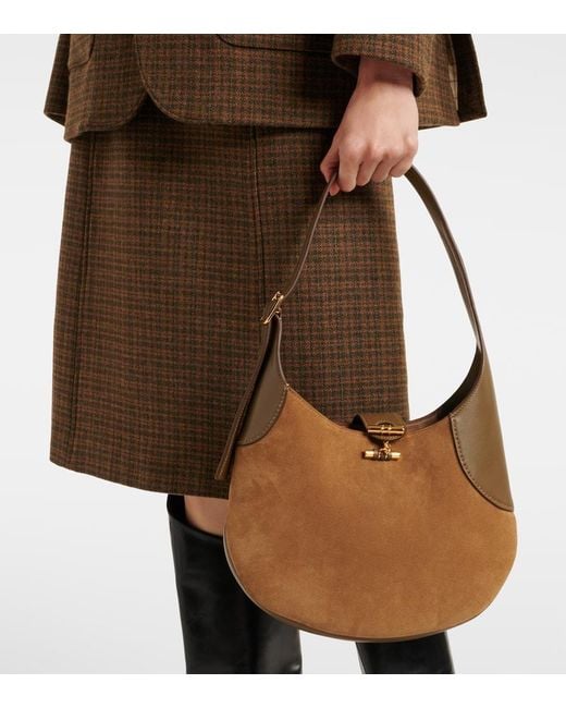 Loro Piana Brown Bobbin Medium Leather Shoulder Bag